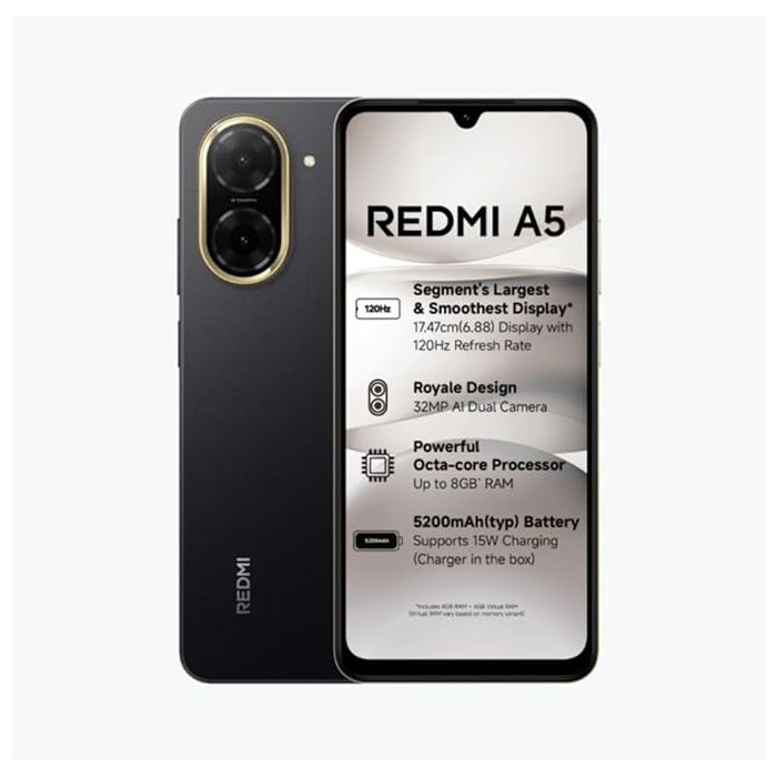 Redmi A5 (4GB RAM, 128GB Storage) – Powerful Performance, Budget-Friendly Price