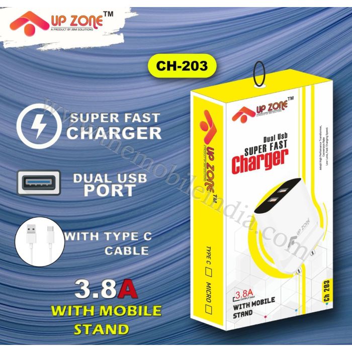 Upzone CH203 Type-C Fast Charger | High-Speed Charging Adapter