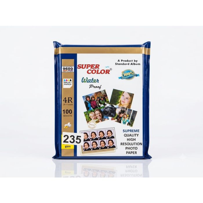 SUPER COLOR WATERPROOF INKJET PAPER 4R 4X6 INCH 235 GSM