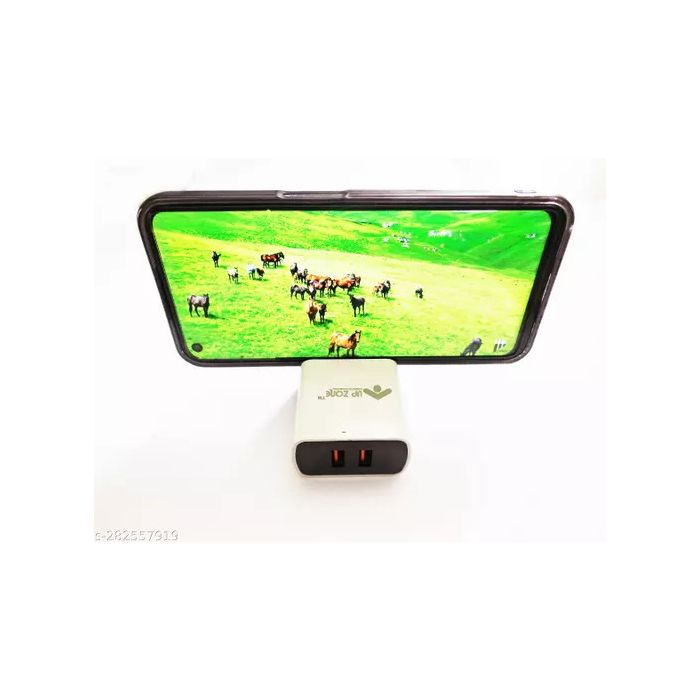 UP ZONE SUPER FAST CHARGER 3.8 A WITH STAND DUAL USB PORT